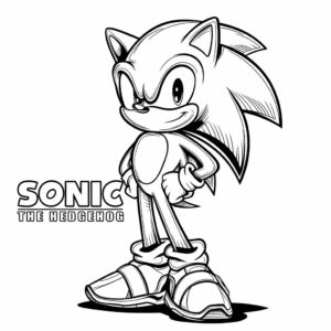sonic da colorare