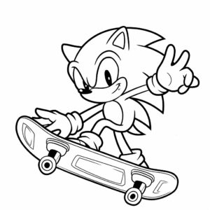 coloriage sonic imprimer