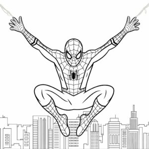 stampe da colorare spiderman