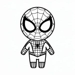 spiderman kleurplaat