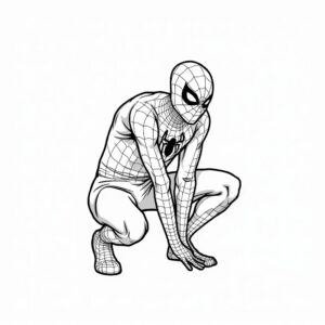 spiderman kleurplaat gratis