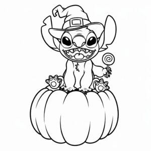 stich stitch kleurplaat schattig