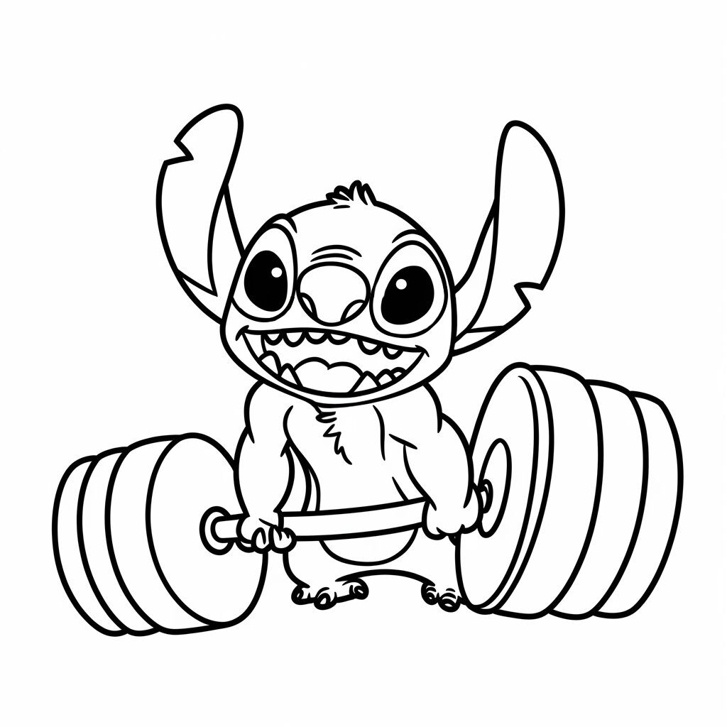 stitch kleurplaat cute