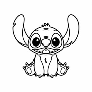 stitch kleurplaat moeilijk