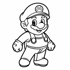 disegno da colorare super mario