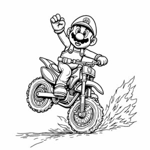 super mario kleurplaat