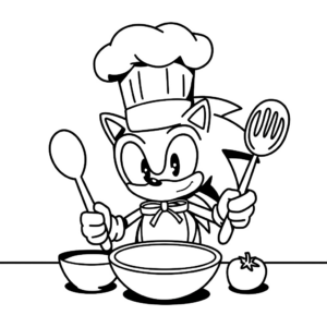 coloriage sonic à imprimer