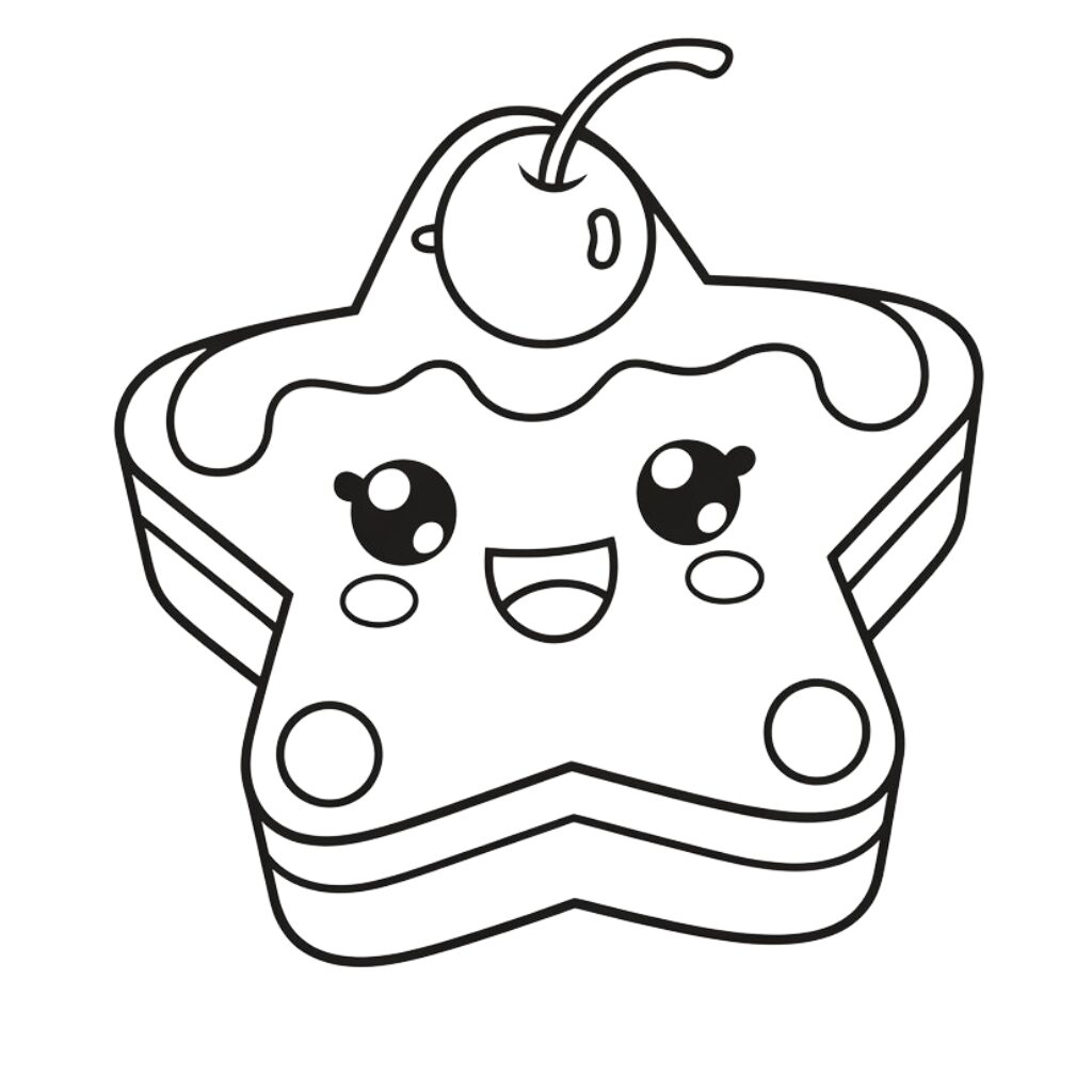 taart kleurplaat
