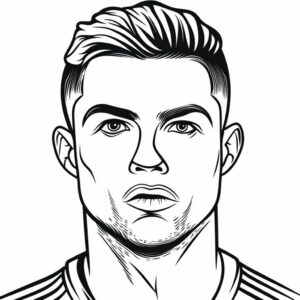 voetbal kleurplaat ronaldo