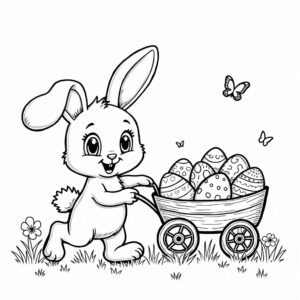 vrolijk pasen kleurplaat