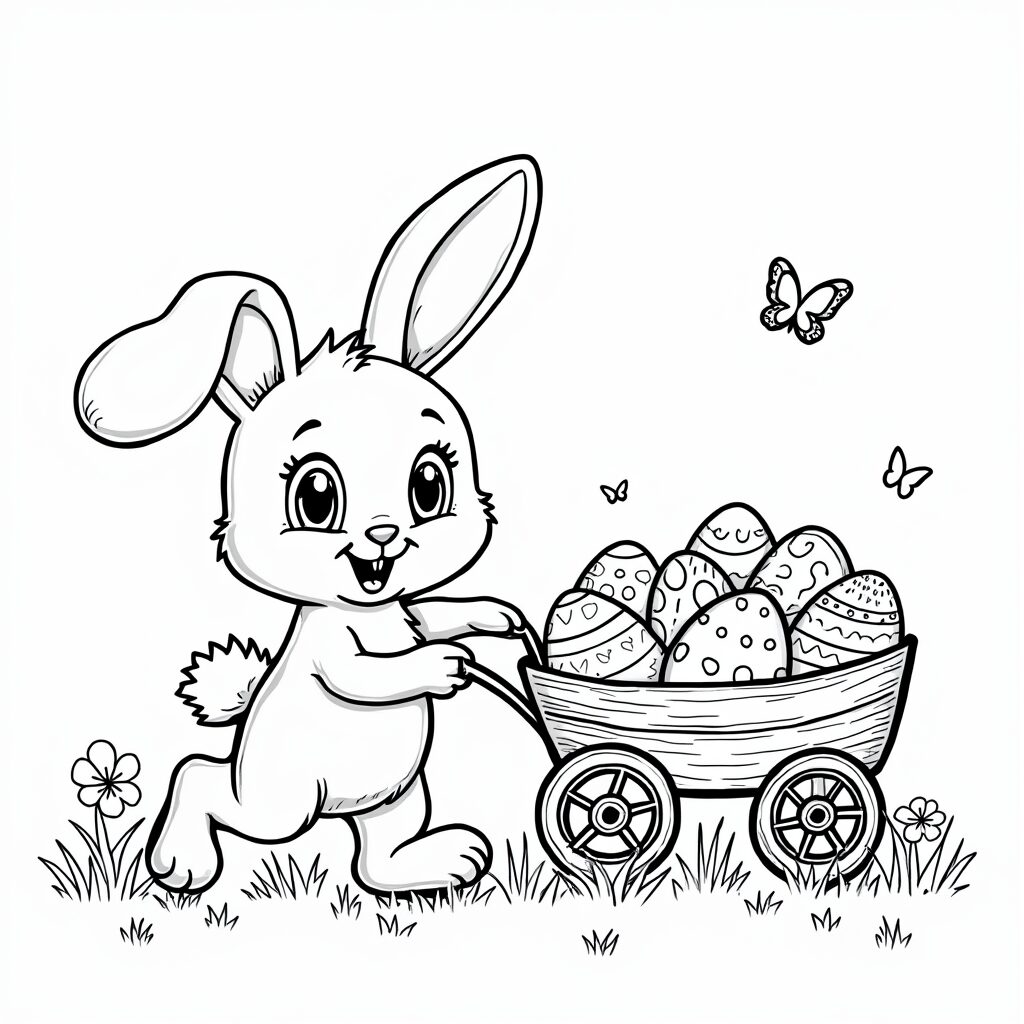 vrolijk pasen kleurplaat