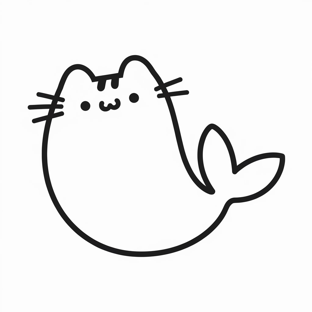 zeemeermin kat kleurplaat