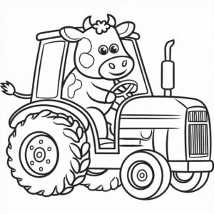 coloriage tracteur john deere à imprimer