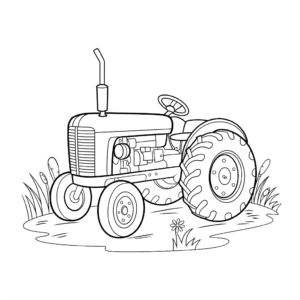 coloriage de tracteur