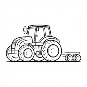 coloriage tracteur à imprimer