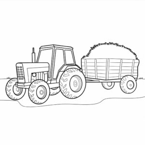 tracteur en coloriage