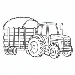 tracteur coloriage