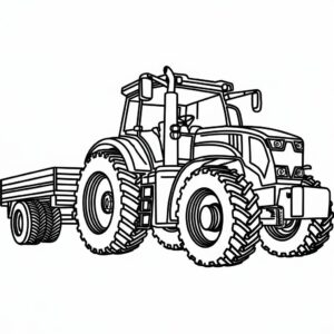 coloriage tracteur à imprimer pdf