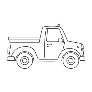 Ausmalbild Große Lastwagen