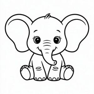 Babyelefant Ausmalbilder gratis zum Download
