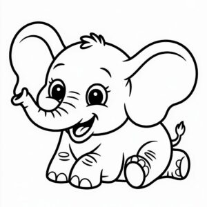 Babyelefant Prints für Kinder kostenlos herunterladen