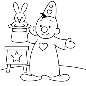 Bumba op het Circus kleurplaat om te downloaden