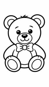 Coloriage nounours mignon gratuit