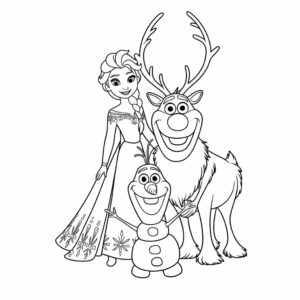 Dessins à imprimer PDF des personnages de Frozen