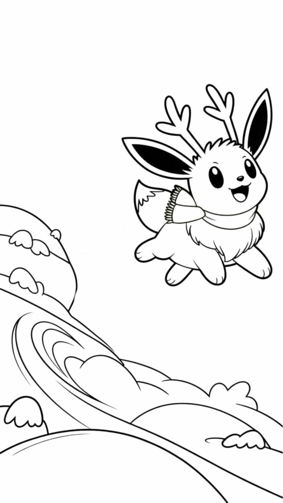 Eevee playing in the snow pdf