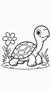 Garten-Schildkröte Malvorlage kostenlos als PDF