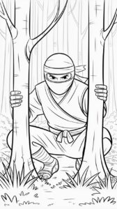 Gratis Forest Camouflage Ninja kleurplaat