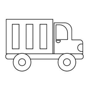 Große Lastwagen Ausmalbild