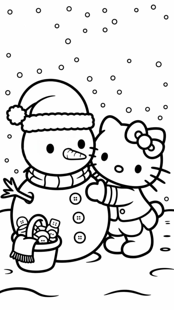 HELLO KITTY CHRISTMAS COLORING SHEETS
