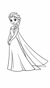Images Elsa coloriage à télécharger PDF