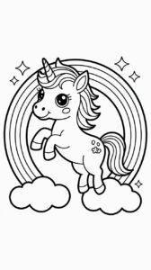 Inkleuren van Einhörner in het Regenboogland zonder kosten