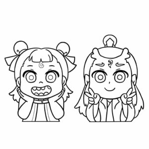 Inkleuren van Ne Zha en Ao Bing zonder kosten