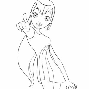 K3-Charakter Karen – Ausmalbild PDF kostenlos