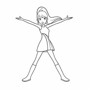 K3-Charakter Kristel – Ausmalbild jetzt herunterladen