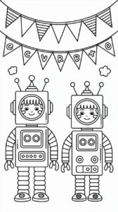 Kinderen verkleed als Robots