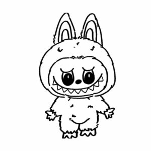 Labubu-kleurplaat-thema