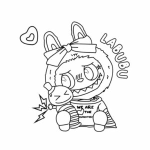 Labubu-kleurplaat-voor-kinderen