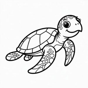 Meeresschildkröte Ausmalbild gratis Download