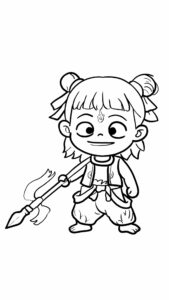 Ne Zha inkleurpagina’s gratis en nieuw