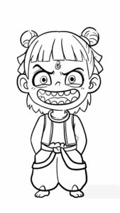 Ne Zha kleurpagina’s printen voor kinderen