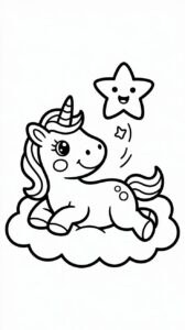 Print je eigen Einhörner in het Regenboogland kleurplaten gratis uit