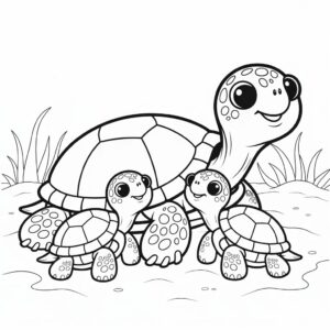 Schildkröten am Strand Ausmalbilder Download