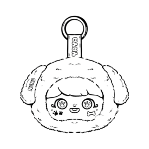 Sleutelhangers met Baby Three print