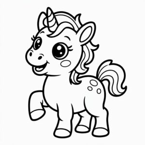 Süße Einhörner inkleuren