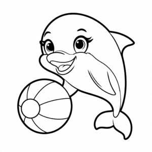 coloriage a imprimer dauphins gratuit