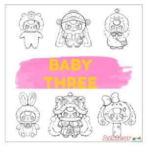 Kleurplaat Baby Three